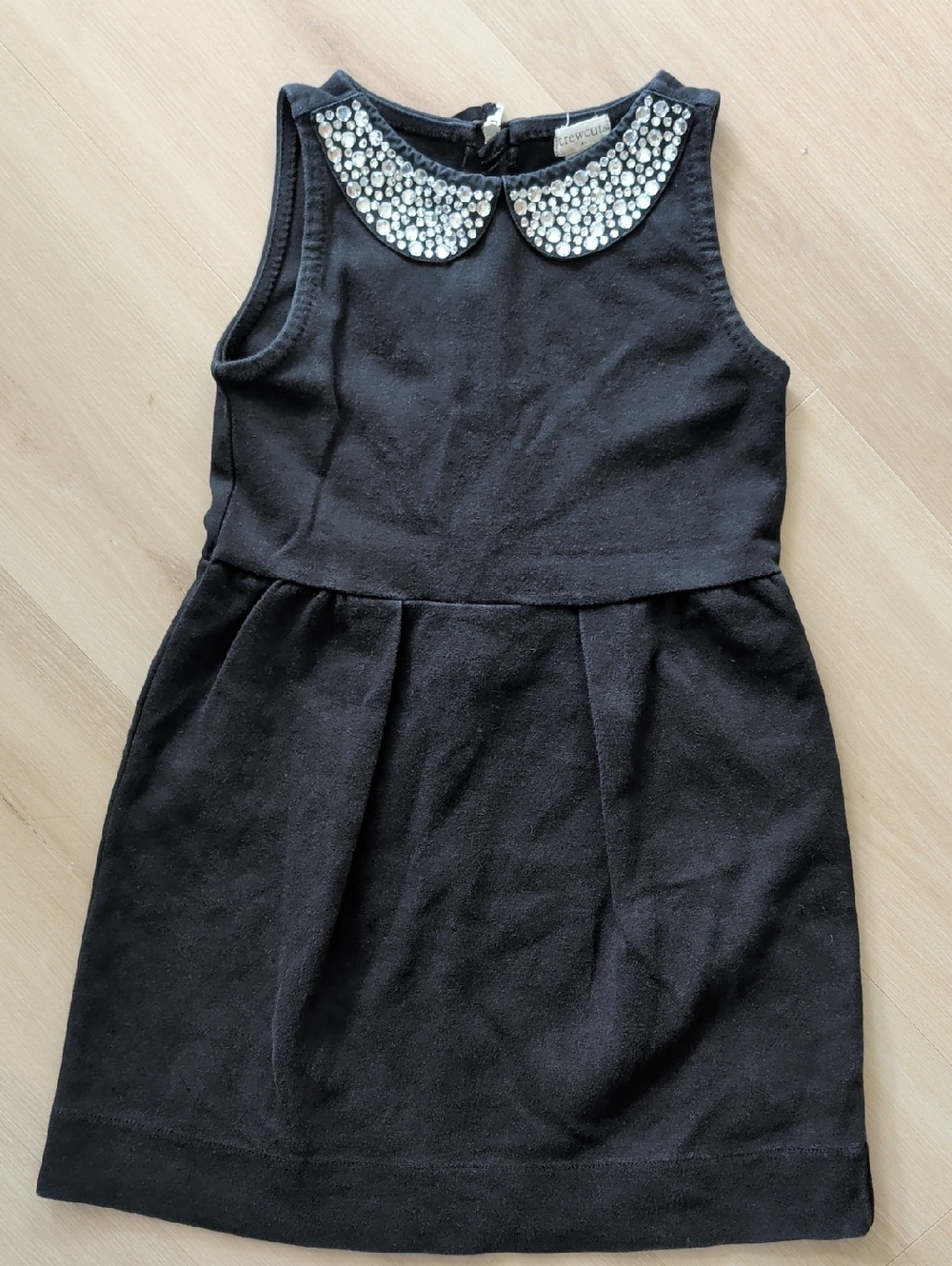 Crewcuts Sleeveless Jeweled Collar Black Dress 5Y